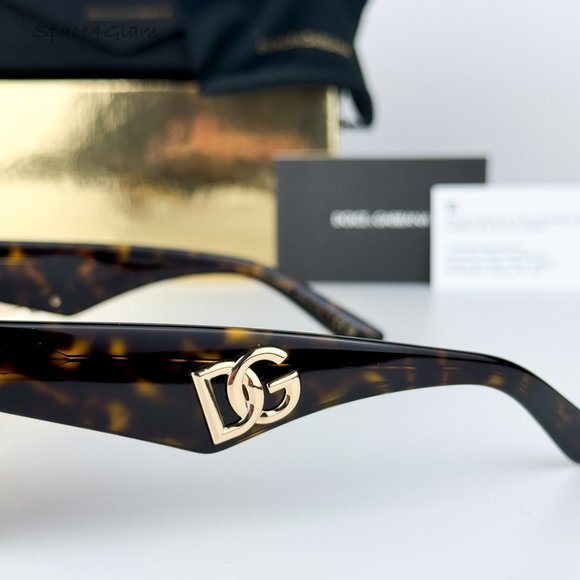 BRAND NEW D&G DG4435 502/73 Havana Dark Brown Cat Eye Women Sunglasses - Picture 8 of 12